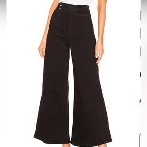 Free People We The Free Youthquake Bell Bottom Blackwash Jeans Womens Sz 24